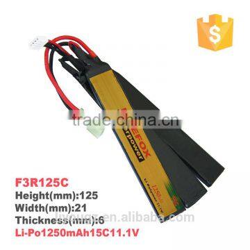 2016 Factory Directly Price Firefox F3R125C Li-Po 1250mAh 15C 11.1V Small Li-po Battery