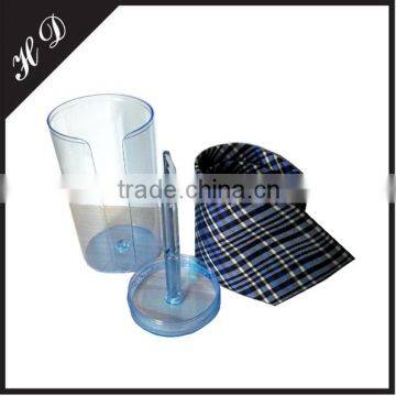 Plastic Round Transparent Tie Gift Boxes