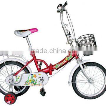 16" Kids red foldable bike SH-FD012