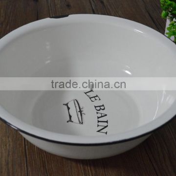 Eco-friendly ceramic enamel metal wash basin