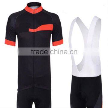 Unique imprint bib short cycling jersey