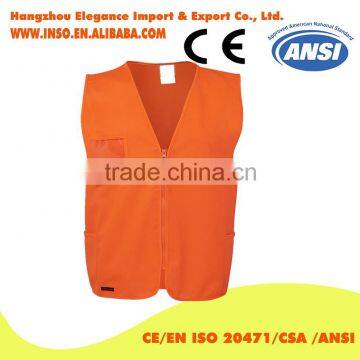 Hi vis Safety Vest Work Vest With Pocket 100% Polyester