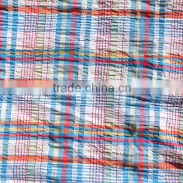 Seersucker/Cotton and Spendex Shirt Fabric