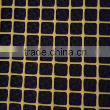 Yellow plastic garden netting