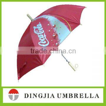 black red polyester layer straight umbrella frber frame