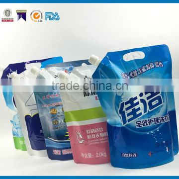 wholesale stand up pouch doypack with spout for liquid packaging