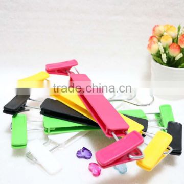 Plastic unique colorful pants hanger for teenager trousers