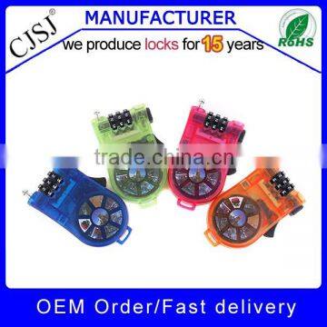 High Security Colorful 3 digits ABS combination cable lock