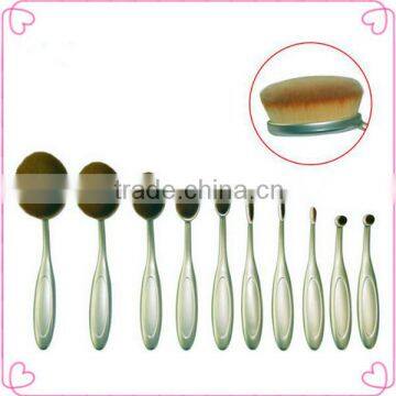 Professional rose gold oval toothbrush shape makeup brush set                        
                                                                                Supplier's Choice