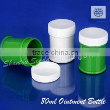 White or Green color appearance skin cream jar