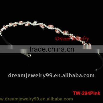 fashion gold tiara OEM ODM crystal hair band jewelry accessories