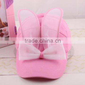 2015 Women stylish Bunny Rabbit Ears Cute Mesh Baseball caps wholesales