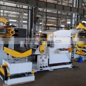 metal coiled material uncoiler straightener feeder 3 in 1 machine