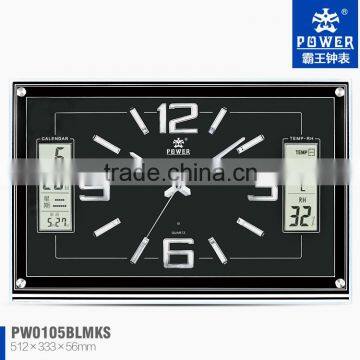 Spuare wall clock with LED,Wall clock factory & manufacture,LCD diaplay clock,Clock with music