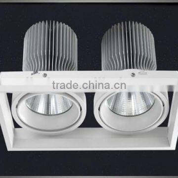 High quality brand led cob chips wide pressure constant current driver led grille downlights 2x45w