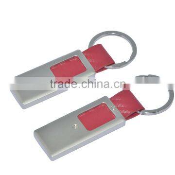 2016 exhibiton new design Premium quality genuine leather custom keychain