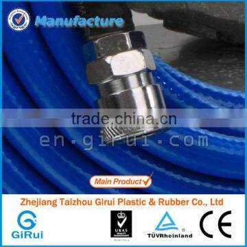 blue pvc braided air hose with fittings