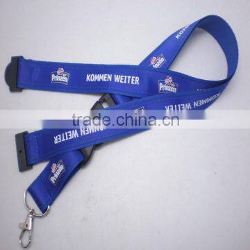 Customized High quality blue Lanyards with printed logo , Customized neck lanyards