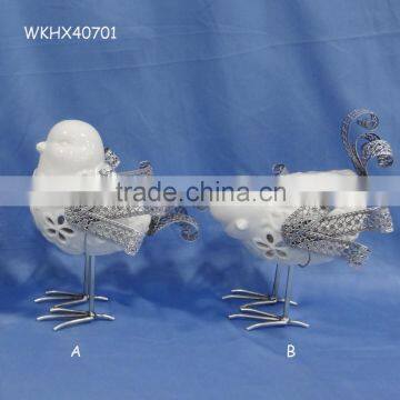 Ceramic bird modern christmas table decorations