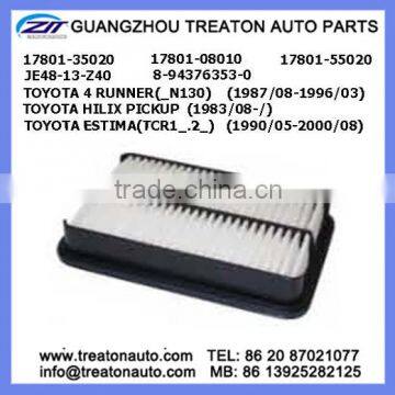 AIR FILTER 17801-35020 17801-08010 17801-55020 JE48-13-Z40 8-94376353-0 FOR TOYOTA 4 RUNNER (_N130)87-96 HILUX PICKUP 83- ESTIMA