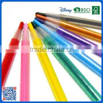 2016 Manufacturers wholesale 8 colors crayons into pvc bag for students with high quality