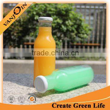 Ring Neck Beverage Juice Glass Bottle With Metal Lid photo-6