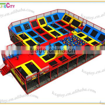 Large size commercial trampolines park with games/newest trampoline park