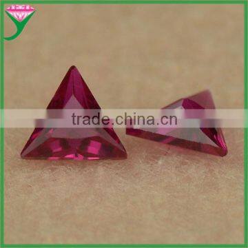 Wholesale Price 5# Triangle Shape Lab Created Corundum Ruby Gemstone photo-2