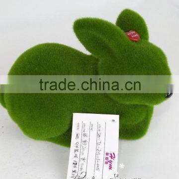 Promotional wholesale handing artificial moss animal / moss rabbit for table decoration