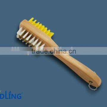 two ends rubber brass shoe brush