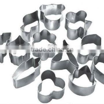 differernt flower shaped stainless steel cookie cutters