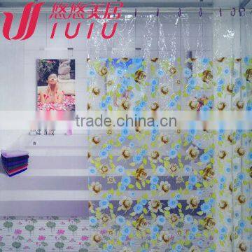 window plastic shower curtain printed clear pvc shower curtain