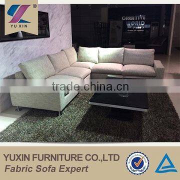 German Style Streamlined Tasteful Corner Sofa Design,down Feather Linen Sofa