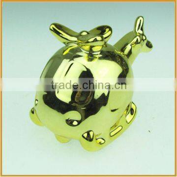 wholesale plane shape ceramic coin bank money box