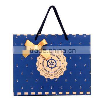 Greece anchor paper bag paper bag gift bag shopping paper bag low price customized logo