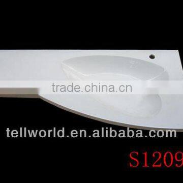 Artificial Stone Solid Surface Home Kitchen Heart Shape Washing Basin(S1209)