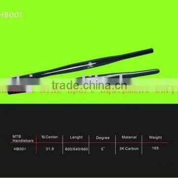 Full Carbon Bicycle Parts, Handlebar HB001 in 3k Clear Coating Finish photo-1