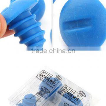 100%Food Grade Silicone Wine Bottle Man Corscrew Stopper for Winne photo-5