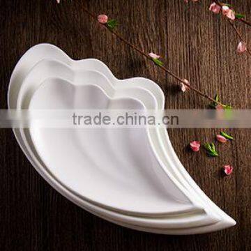 Chaozhou porcelain ceramic white dinner plates for restaurant hotel home