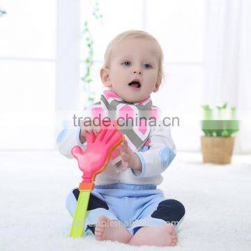 Hot sell promotional custom print soft cotton fancy baby bibs