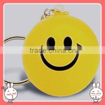 Happy face ball PU key ring /PU basketball for promotion