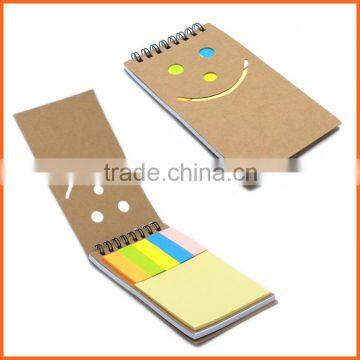 Custom Logo Eco notebook with Sticky Flags Five Color Sticky Notes