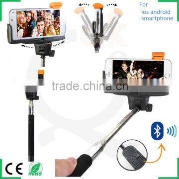 For iphone and android smart devices Bluetooth Selfie Stick Monopod with bluetooth shutter button