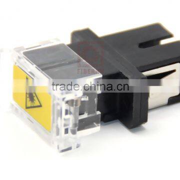 SC simplex Fiber Optic Adapter with transparent shutter