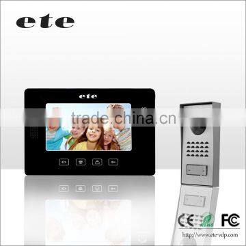 ETE 7" TFT LCD DC15V / AC 100V-250V plastic digital video door intercom intercom system ring doorbell video