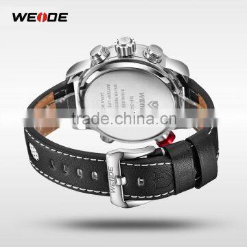 2016 Best Selling Products Weide WH3401 Quartz Analog Digital Watches With Genuine Leather Watches Men photo-6