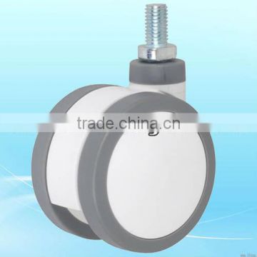 High quality for hospital bed or portable diagnostic dual tread wheels in thread stem type medical caster wheel