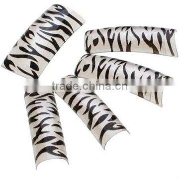 Black White Design French Acrylic Nail Tips X 100