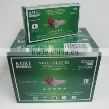 Kuki Collection Powder Free Vinyl Gloves - Large - 20' Container photo-4