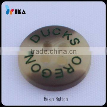 new design fashion laser word logo resin button